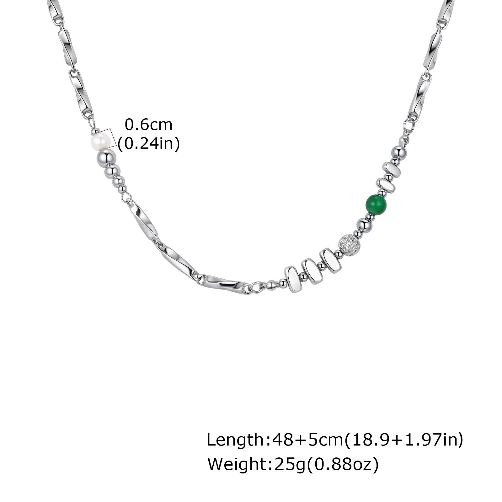

Punk Irregular Beaded Splicing Stainless Steel Necklace for Men, Hip Hop Mobius Chain Choker, Waterproof Party Jewelry Gifts