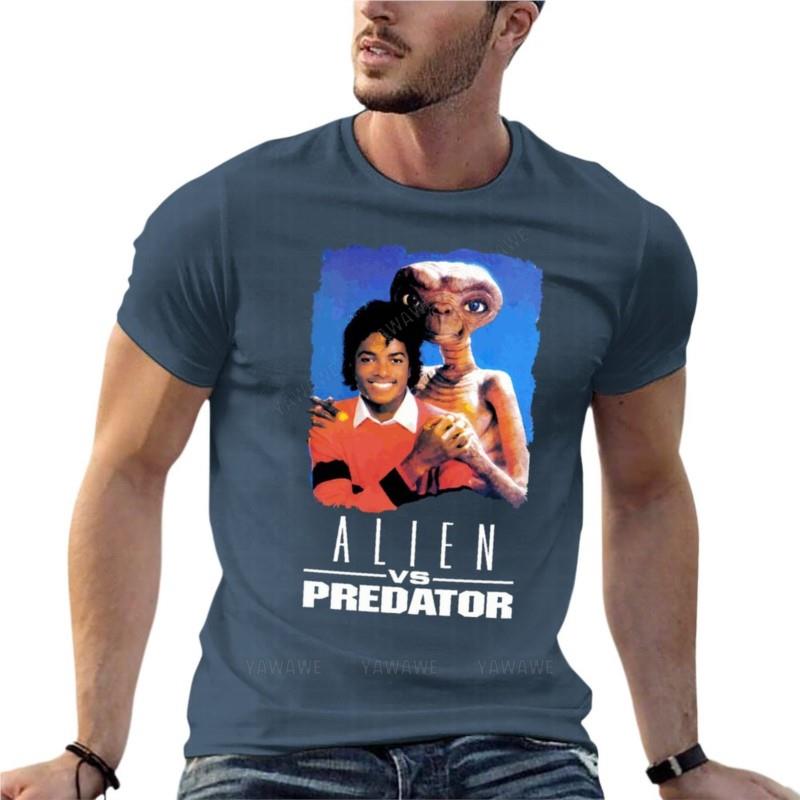 

Alien Et Micheal Jackson Thriller Funny Oversize Tshirt Harajuku Men Clothes Cotton Streetwear Plus Size Top Tee S