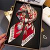 Women's 70cm Leopard Print Silk Scarf - Versatile Square Scarf for Professional and Casual Wear