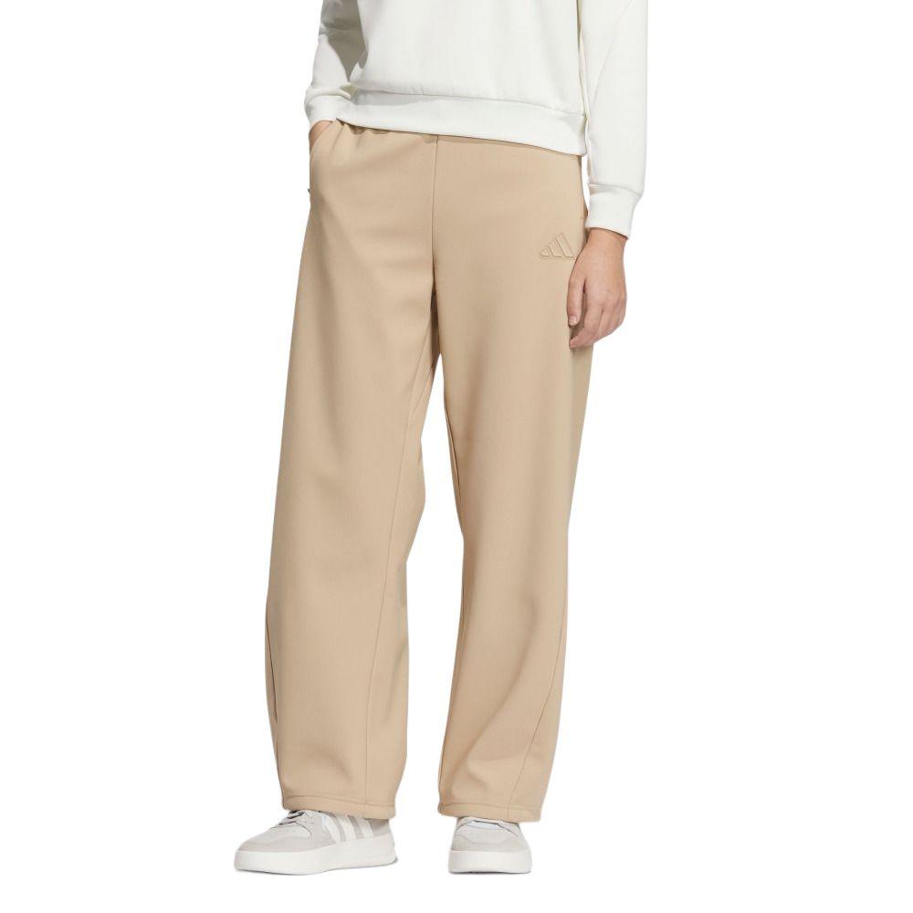 adidas Women's Knit Wide Leg Pants Beige JM8866