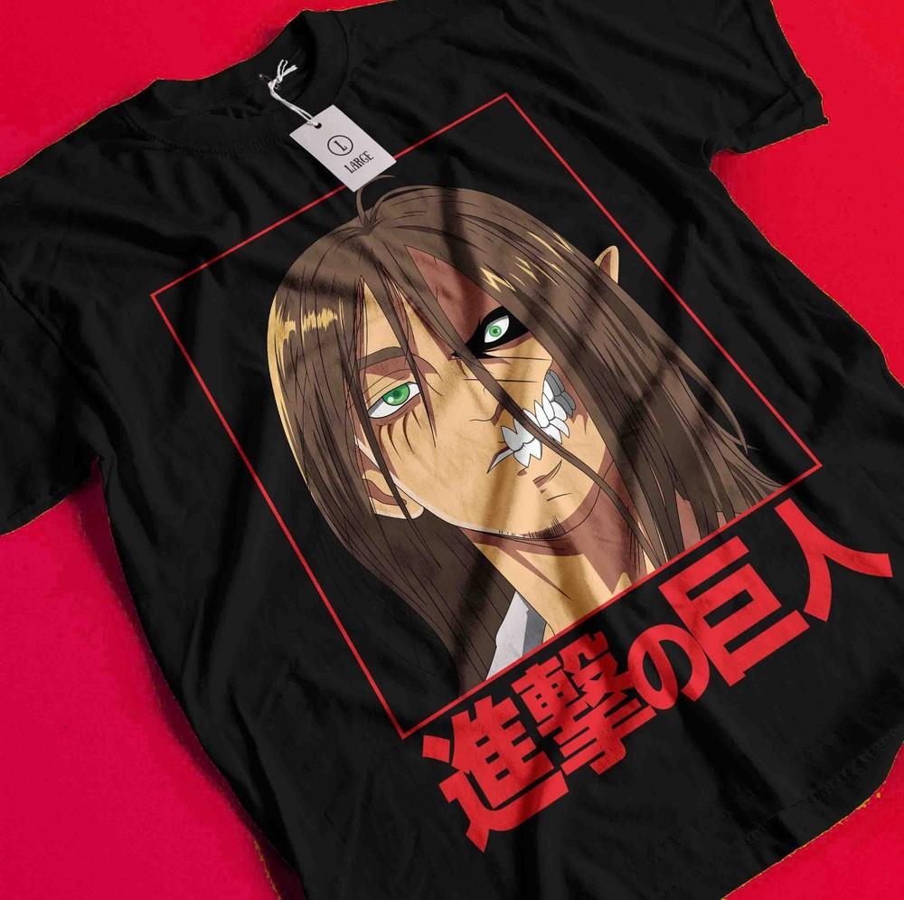 Attack on Titan T-Shirt Eren Yeager Anime Mikasa AOT Manga Graphic Unisex Tee BB137