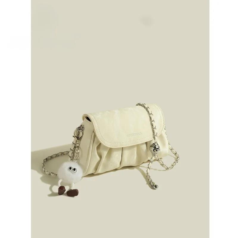 Cloud Bag High Value New Pleated Bag Shoulder Versatile High Texture Chain Messenger Bag