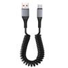 Coiled USB to USB C Cable Fast Charger Cord Retractable USB to USB C Coiled Cable Easy to Carry Charger for Smartphone