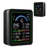 10-in-1 Luftqualitätsprüfer CO2 TVOC HCHO PM2.5 PM10 PM10 PM0.3 Tragbarer Luftdetektor Schwarz