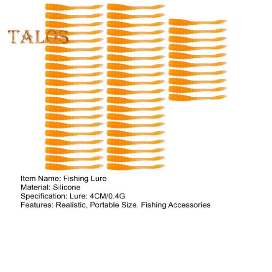 50 Teile/satz 4CM/0,4G Weicher Wurm Köder Realistische Bionic Spiral Maggot Künstliche Bunte Wurm Köder Süßwasser Salzwasser Angeln zubehör