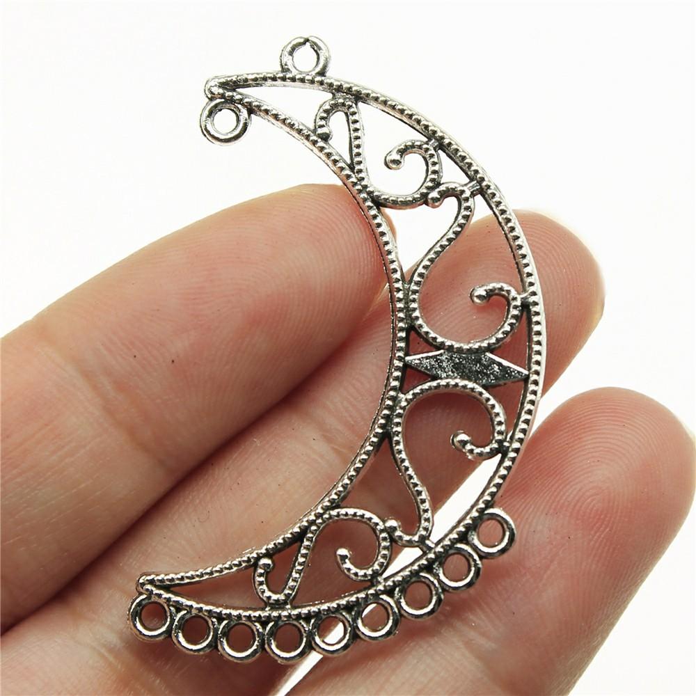 6pcs Antique Silver Color Earring Connector Charms For Jewelry Making Charms Earring Connector Jewelry Findings DIY