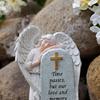 Handcrafted Religious Link Monument Cemetery Ornament Detailed Angel Figure Underweight Resin Sculpture For Gardens