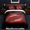 Detroit Red Wings Design Bett Bettwäsche Set 1 Bettbezug + 2 Kissenbezüge Weich Atmungsaktiv Haushalt Bettwäsche
