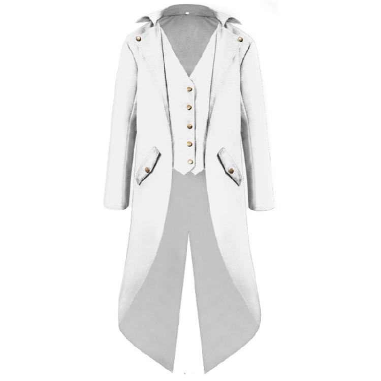 Mens Formal Tailcoat Costume Coat Medieval Long Dress Jacket for Halloween Cosplay Party Photo Wear and Theater Use Looks