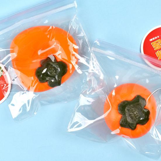 Simulation Persimmon Squeeze Toy Slow Rising Stress Relief Realistic Persimmon Squeeze Toy Soft Stretchy Fake Fruit Decompression Toy