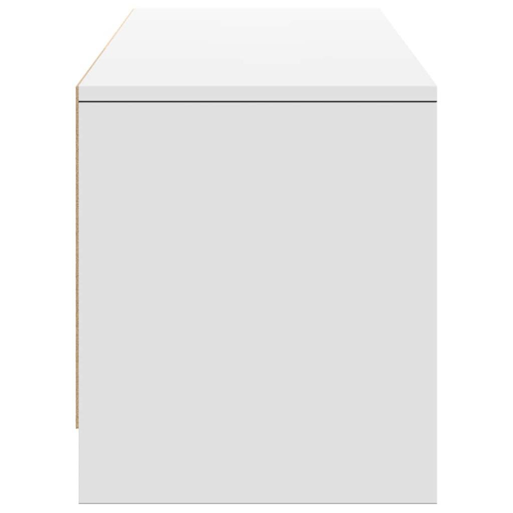 White LED TV Cabinet 165 x 34 x 40 cm Engineered Wood
