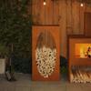 VidaXL Wood Rack 50x23x100 Cm Weatherproof Steel, Firewood Holder, Log Holder, Holder 864186