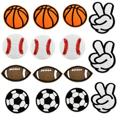 Cartoon Sport Baseball & Basketball Aufbügelbare Bestickte Stoffflicken