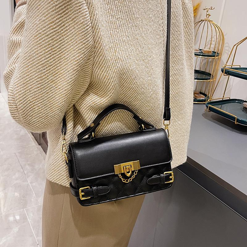 Rhombus bag handbag bag 2025 new trendy retro versatile small square bag women's winter high-end versatile messenger bag