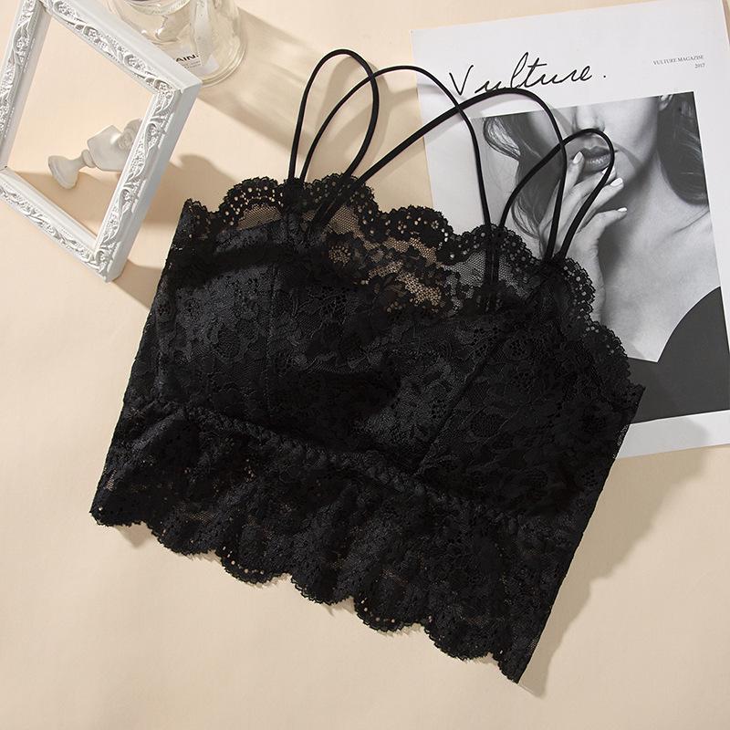 Summer Korean Lace Strapless Bandeau Camisole for Female Students