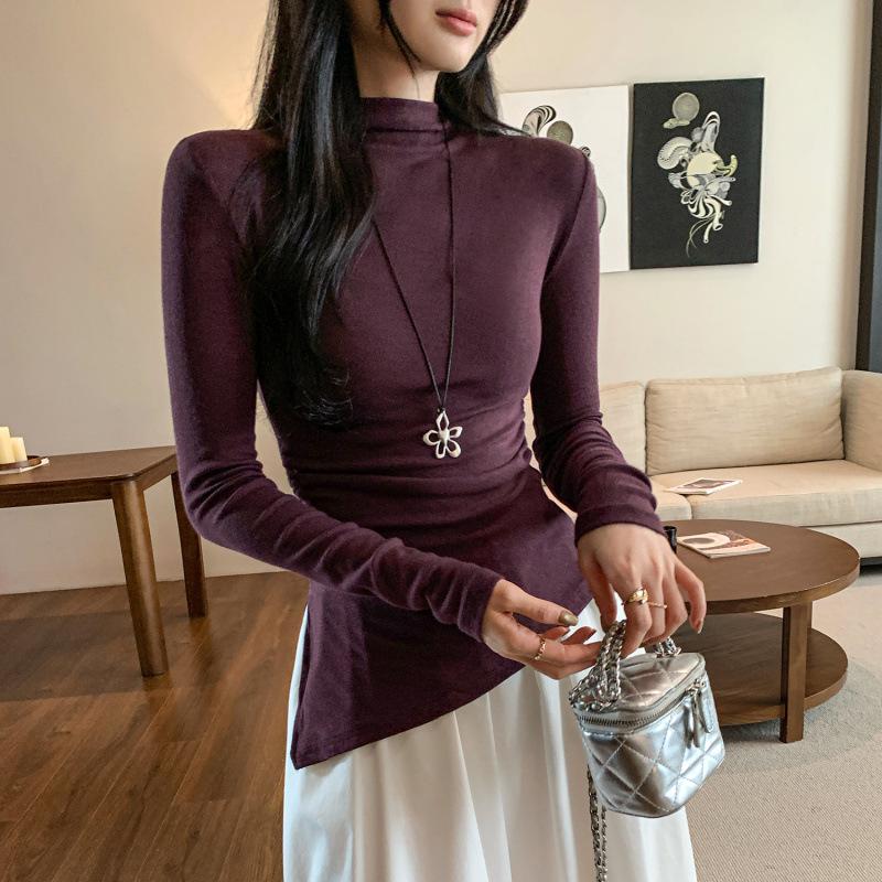 Real Shot Women's Slim Fit High-Collar Long Sleeve T-Shirt - Autumn/Winter 2026 Collection