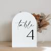 Arch Acrylic Wedding Table Number Card with Stand Mirrored Table Number Holder for Wedding Reception,Party,Anniversaries,Event