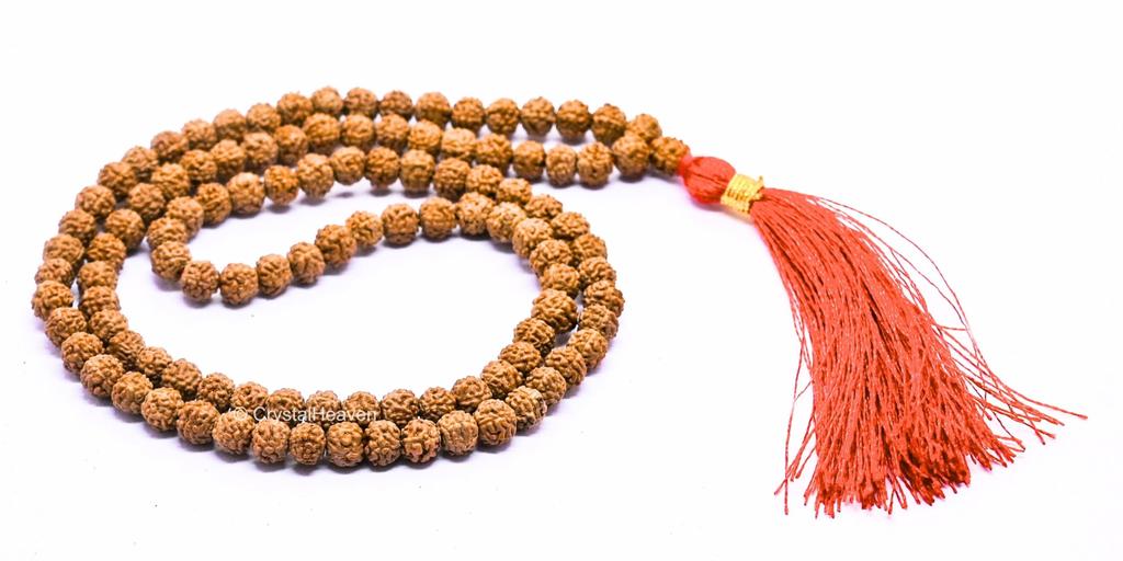 Crystal Heaven Certified Rudraksha Mala 108 Beads Original Panchmukhi, Authentic Rudraksha Chain for Men, Spiritual Japa Mala for Inner Peace, Ha
