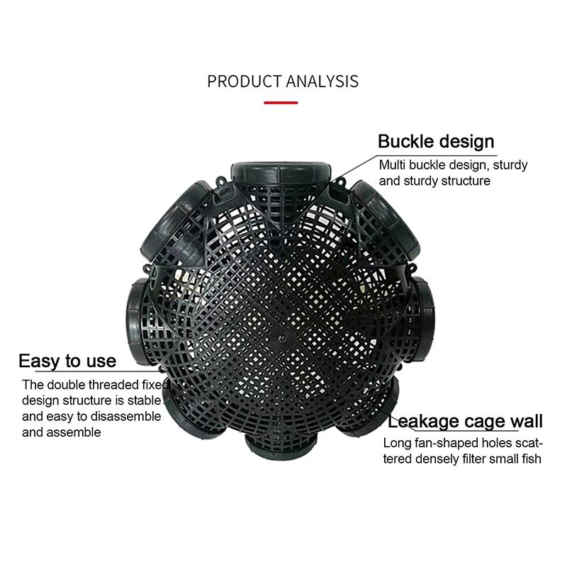 Black Fish Net Cage Fishnet Finless Eel Loach Trap Fishing Pot Durable Plastic Container Mud Cage Container Fishing Traps