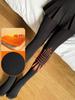 Thermal Brushed Fleece Tights For Women, Black Opaque Warm Pantyhose, High Elasticity Body Shaping Winter Leggings, Soft Fleece