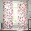 Spring Texture Watercolor Flower Hydrangea Tulle Curtains For Living Room Kitchen Sheer Voile Curtain Bedroom Window Panels