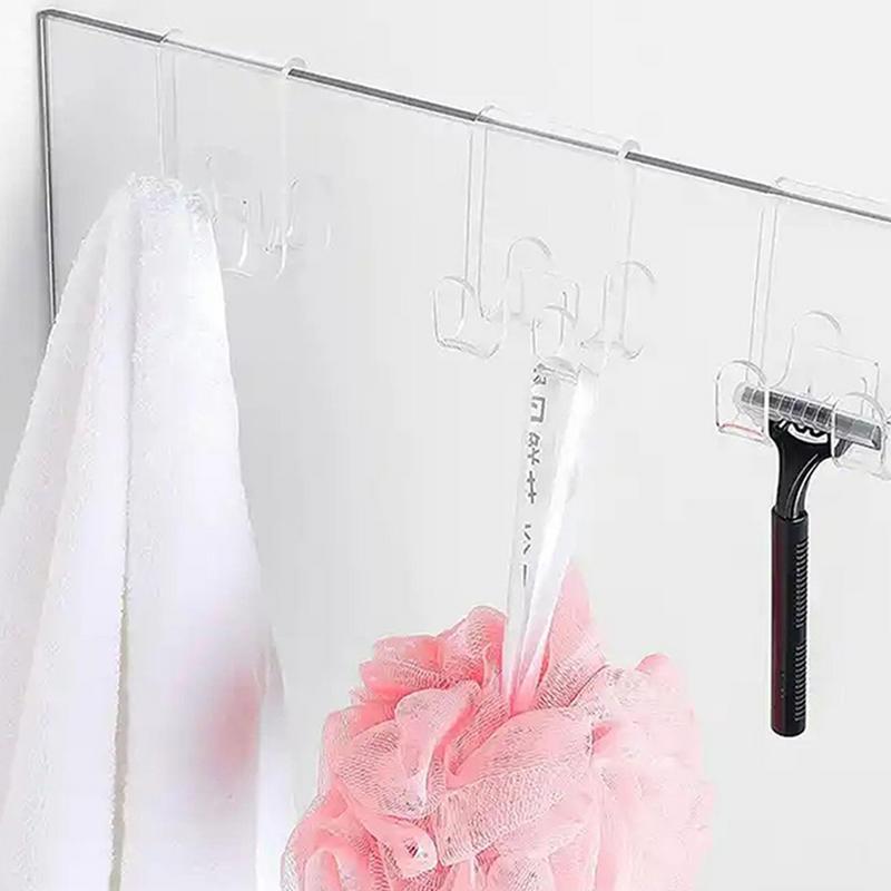 Shower Towel Hooks For Glass Shower Door Towel Hanger Space-Saving Storage Tool For Robes Washcloths Towels And Clothes