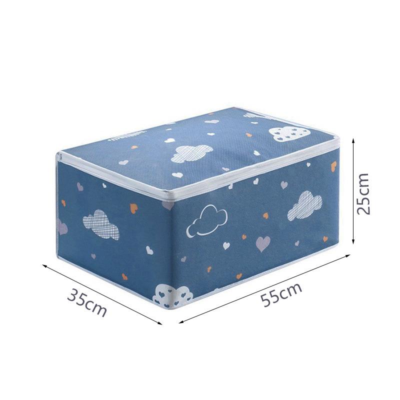 Нетканый складной ящик для хранения органайзер для переносной одежды аккуратный чемодан домашний ящик для хранения контейнер для хранения одеял сумка 55x35x25cm 928₽