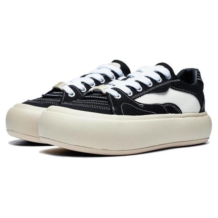 Li Ning Fabric Low Top Sports Casual Shoes Women's Black White AZGT026-5