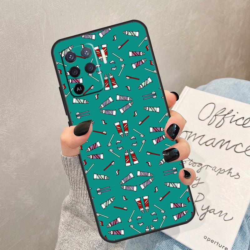 Dentist Tooth Dental Hygienist Case For Oppo A57 A17 A77 A18 A38 A58 A78 A98 A74 A54 A94 A80 A60 A40 A96 A76 A16 A15 A5 Pro