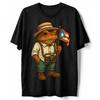 Puerto Rico Coqui Frog Flag T-Shirt Vintage Camera Graphic Tee Unisex S-5XL