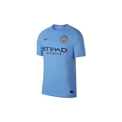 Manchester City Home Stadium Jersey T-Shirt 2017-18 Season Men Tops Blue Lake-Blue 847261-489