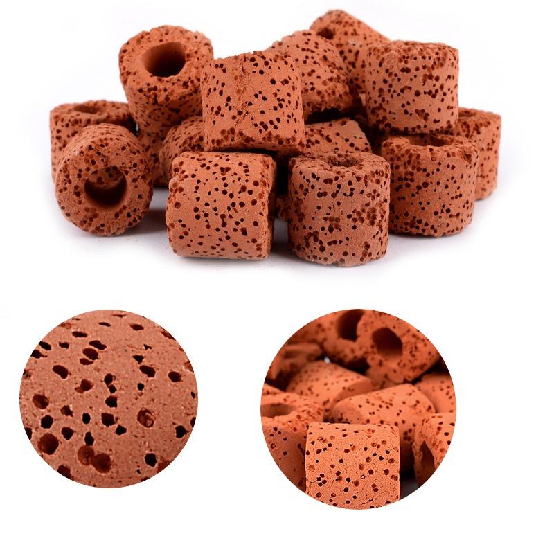 

1PCS 20 Fish Tank Biofilter Rings Porous Ceramic Filter Media 1PCS красный
