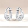 925 Silver Exquisite Multi-layer Ear Ring Jewelry Versatile Hoop Earrings For Women Jewelry Fine Birthday Party Gift