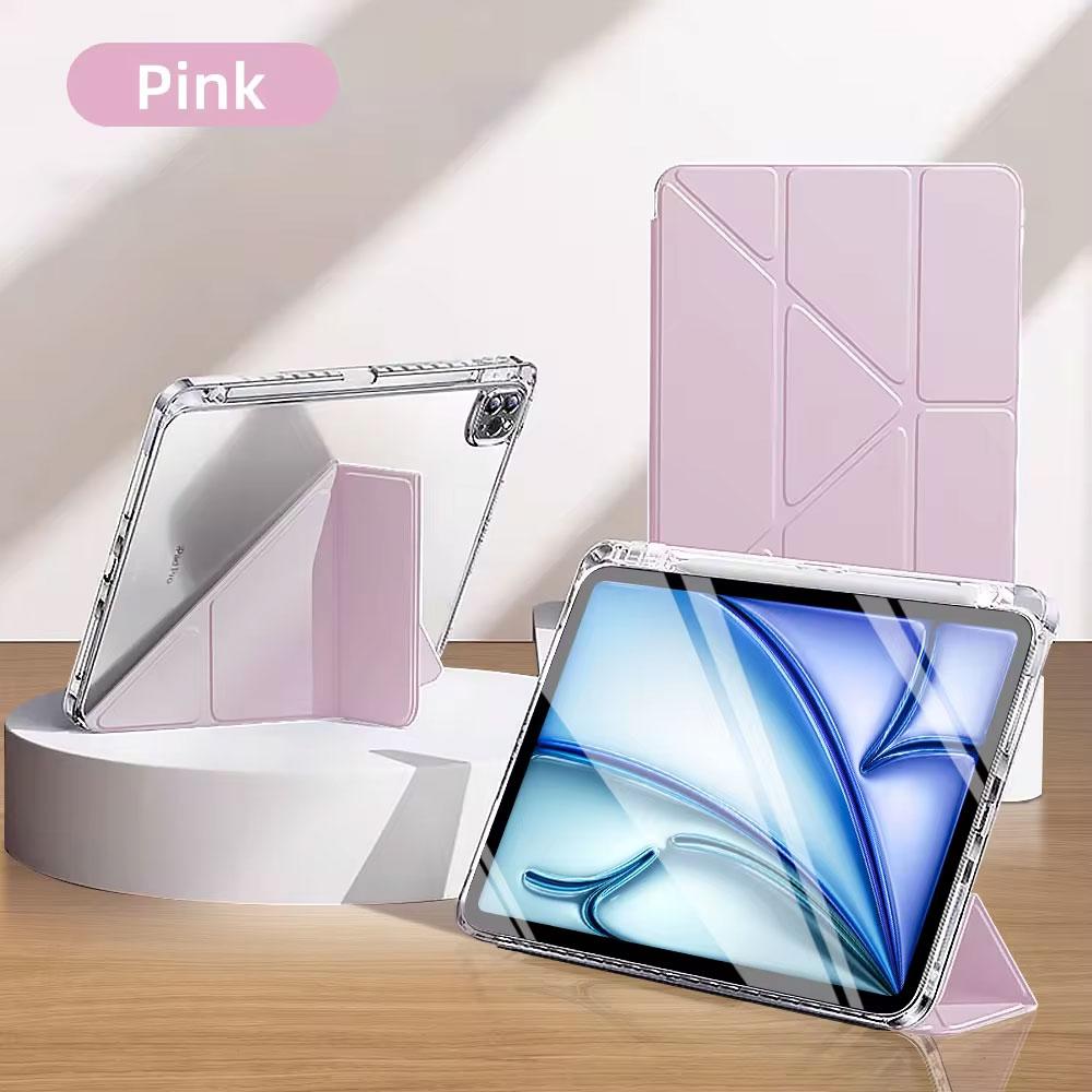 

Чехол для iPad Air 5 Air 6 11 iPad Pro 11 12.9 13 10-го поколения 10.2 9-го 8-го 6-го 5-го 9.7 дюйма Mini 7 6 Смарт-чехол с держателем для ручки iPad mini 6 8.3inch розовый