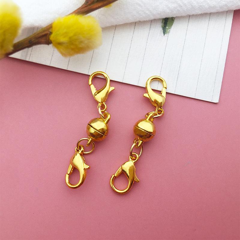 Set mixt de 10 bucăți DIY pentru colier și închizătoare de brățară cu magnet - închizătoare de homar cu două fețe și închizătoare cilindrice