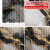 Set Of 2 Flat Printing Golden Veins Chic Curtains Durable Polyester Fabric Gifts Perfect Semi Sheer Made