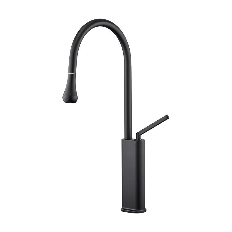 White Pull-out Bathroom Basin Faucet Brass Simple Pull Out Rotary Hot And Cold Mixed Water Sink Tap Black Kitchen Basin Faucet