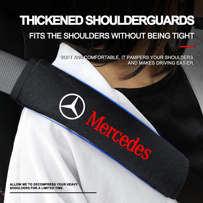 2 ks Chránič ramenního pásu autosedačky Podložka Ochranný kryt Auto Příslušenství Pro Mercedes-Benz CLS GLC GLK W211 W221 W220 W163 W164 W203 W204 Třída A B C E S SLK