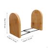 2Pcs Wooden Bookends Books Holders Home Decor Sturdy Desktop Ornaments Stopping for Shelf