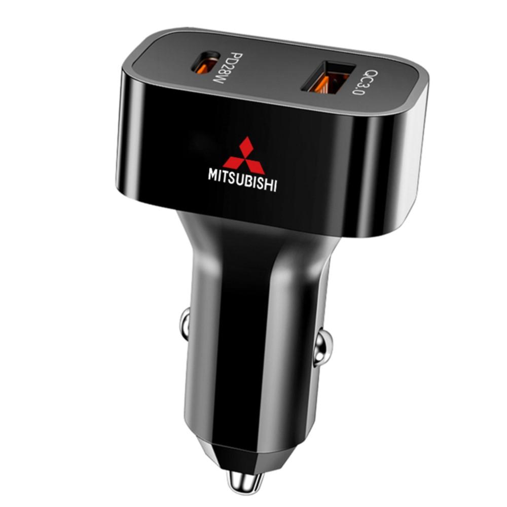 PD Type C Car USB Charger Quick Charger 25W PD Type C Car Fast Chargering For Mitsubishi Asx Lancer Pajero 4 Outlander 3 L200 AJ3