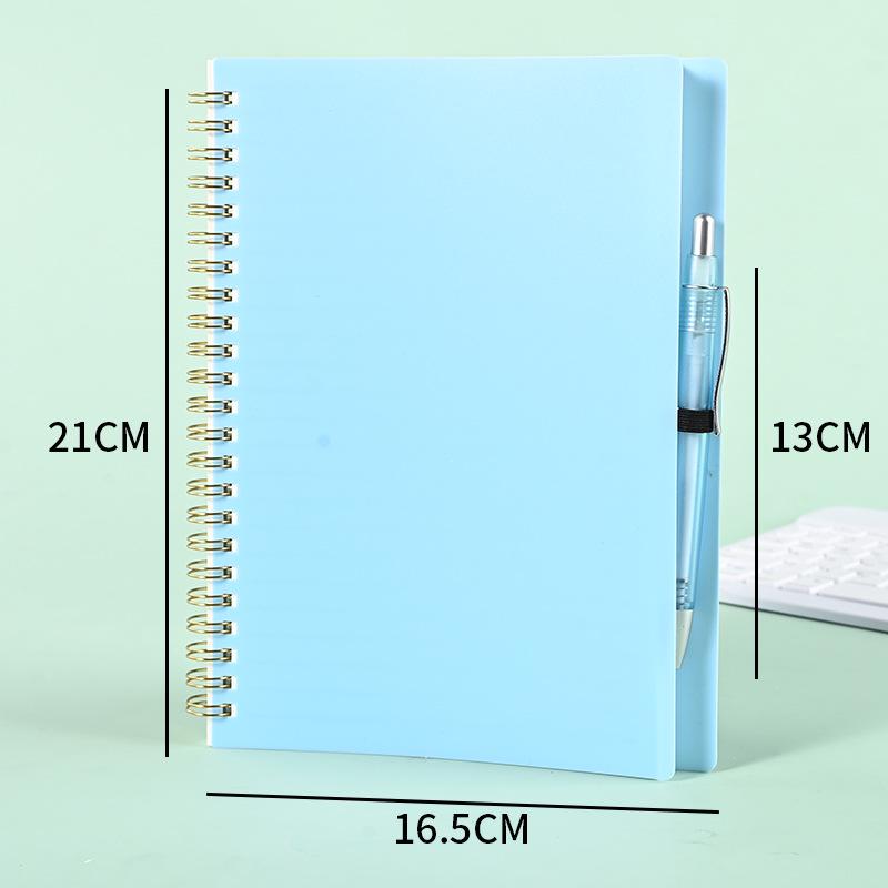 A5 Color PP Coil Notebook with Wide Ruled Pages - Thick Office Notepad, Ideal for Students, Customizable Logo