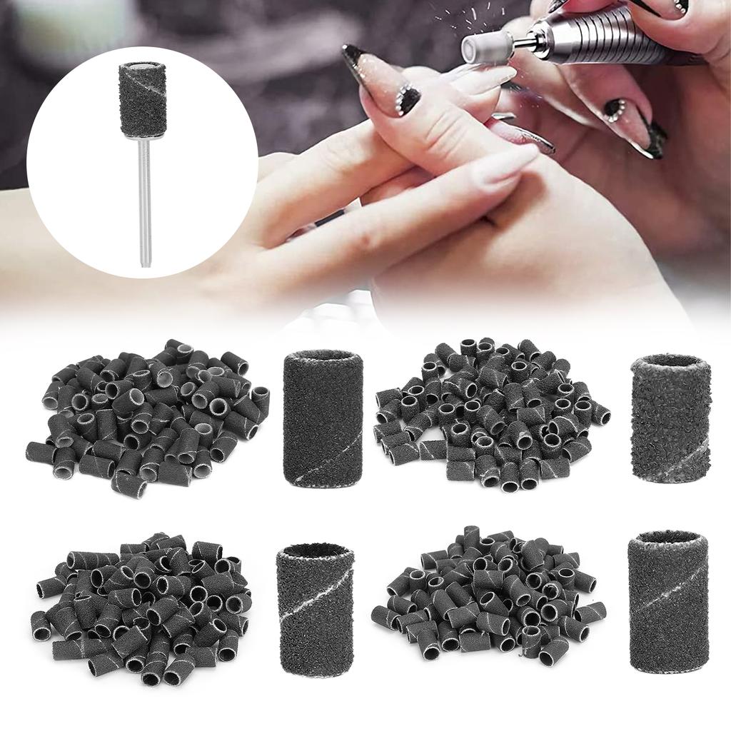 100pcs Nail Art Sanding Bands Manicure Pedicure Nail Drill Bits Accessories Tools
