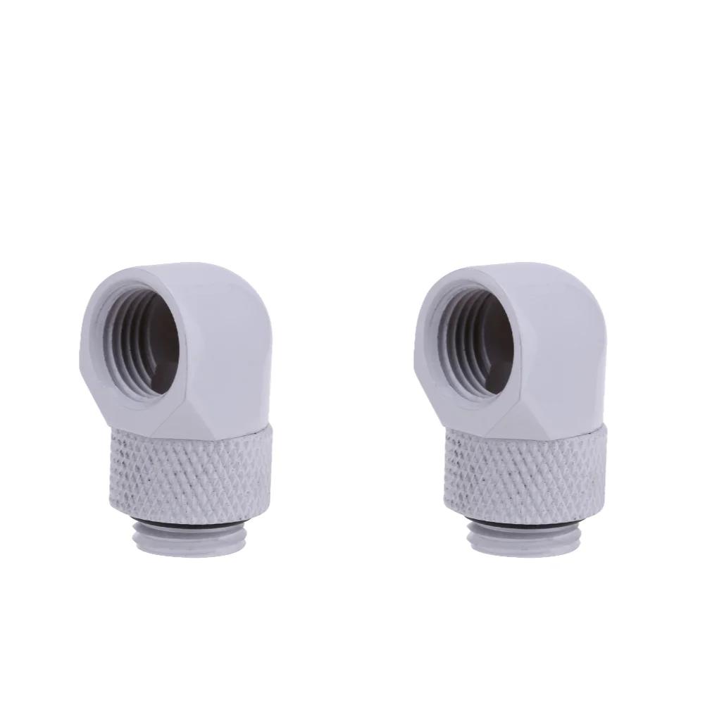 2PCS G1/4 Thread Rotating 90 Degree Elbow Fitting Adapter Rotary Fitting Water Cooled Connector for PC Water Cooling System