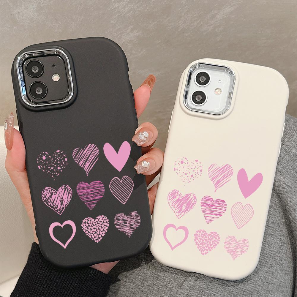 Solid Color Silver Edge Lens Soft Liquid Silicone Shockproof Phone Case for iPhone Samsung Huawei Honor Xiaomi Redmi OPPO Realme Vivo Infinix Tecno