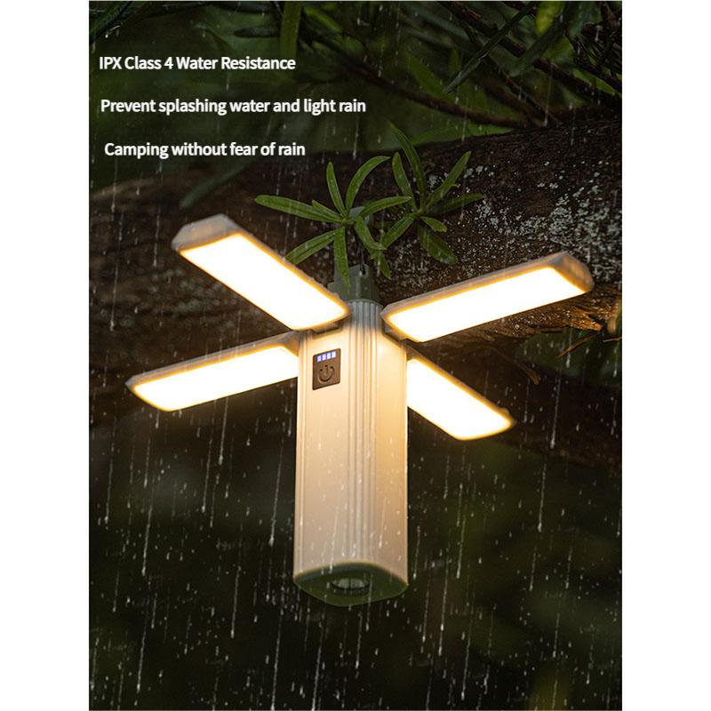 Collapsible LED Camping Light Foldable Lantern Long Lasting Power Portable Atmosphere Light for Tent Canopy Outdoor Mood Lighting