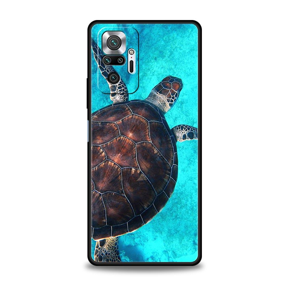 lovely Cartoon sea turtle ocean blue Case For Xiaomi Redmi Note 13 12 5G 11 10 Pro Plus 4G 9S 9 8 7 9T 13C 12C 10C 9C 9A Cover