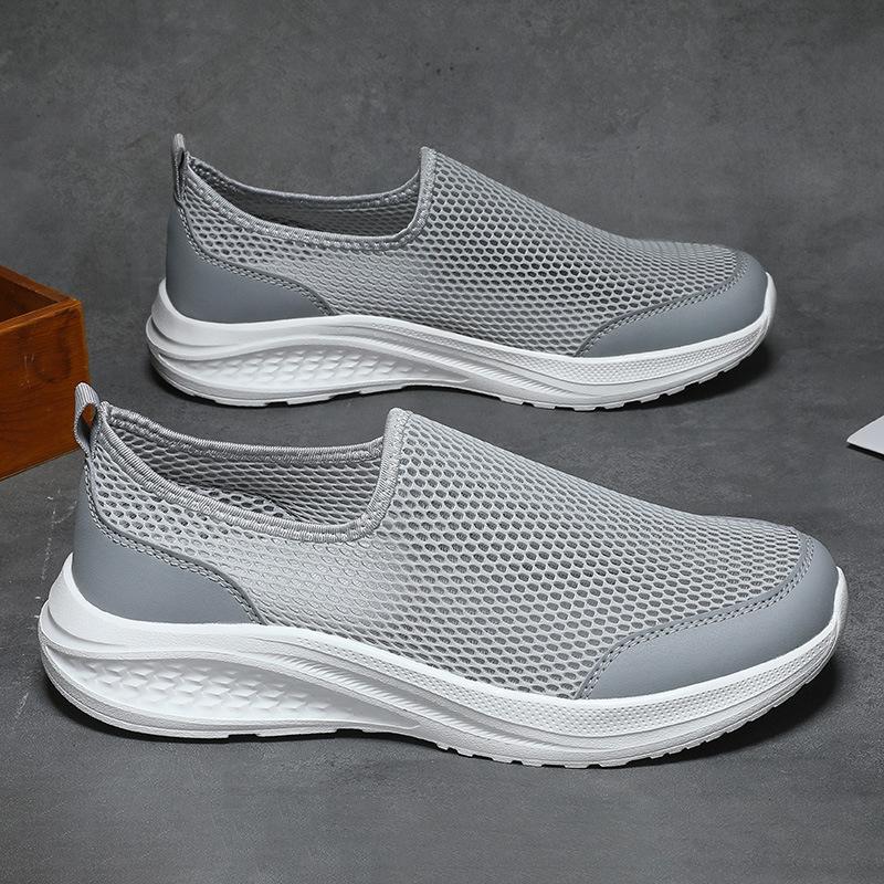 New Ultra-light Mesh Casual Sports Shoes Men's Large Size 48 Foreign Trade Thin Men's Shoes Hollow Breathable Summer Shoes