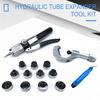 Hydraulic Tube Expander Tool Kit with Pipe Expander Heads Deburring Tool Pipe Cutter Professional Copper Tube Refrigeration Tool