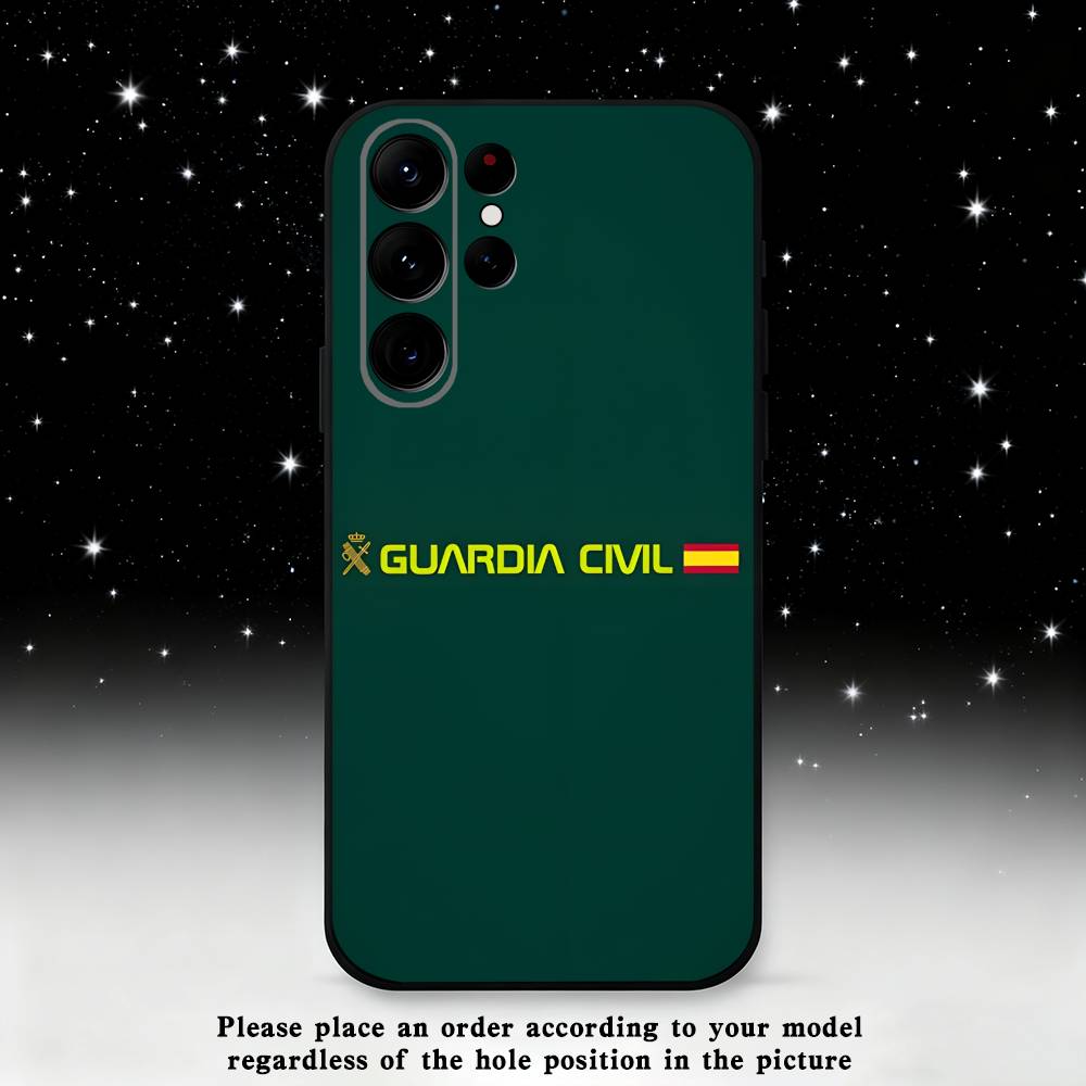 Spanish Guard Civil Emblem Phone Case For Samsung S25,S24,S21,S22,S23,S30,Ultra,S20,Plus,Fe,Lite,Note,10 Black Soft Shell