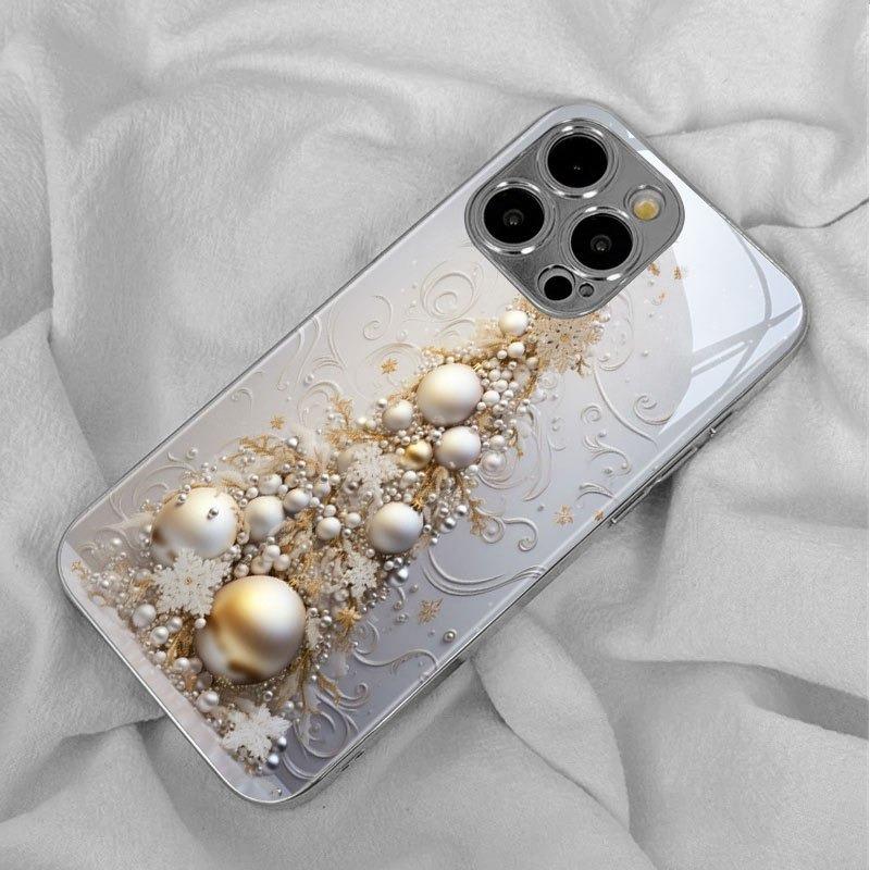 Creative Christmas Tree Pattern Electroplate Phone Case For Samsung Galaxy S23 S24 S25 S26 Ultra Plus FE Tempered Glass Cover